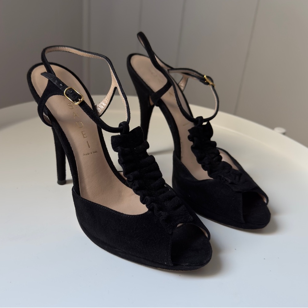 CASADEI - Elegant Black Suede Heels